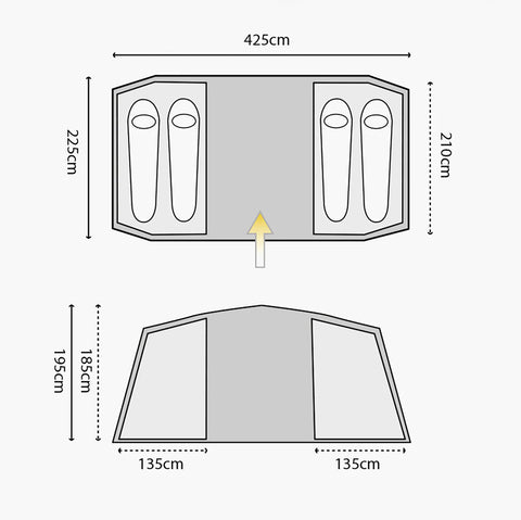 Highlander Cypress 4 Man Tent - Wylies Outdoor World