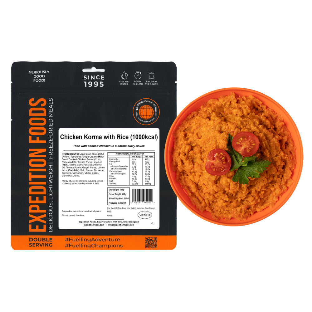 Expedition Foods Chicken Korma with Rice | Freeze-Dried Meal