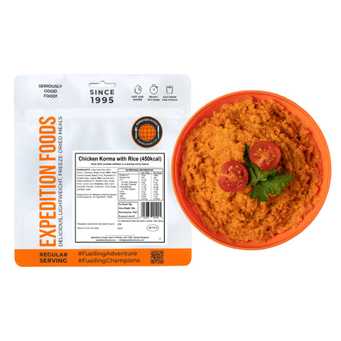 Expedition Foods Chicken Korma with Rice | Freeze-Dried Meal