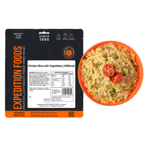 Expedition Foods Chicken Rice with Vegetables | Freeze-Dried Meal