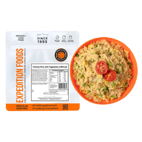 Expedition Foods Chicken Rice with Vegetables | Freeze-Dried Meal