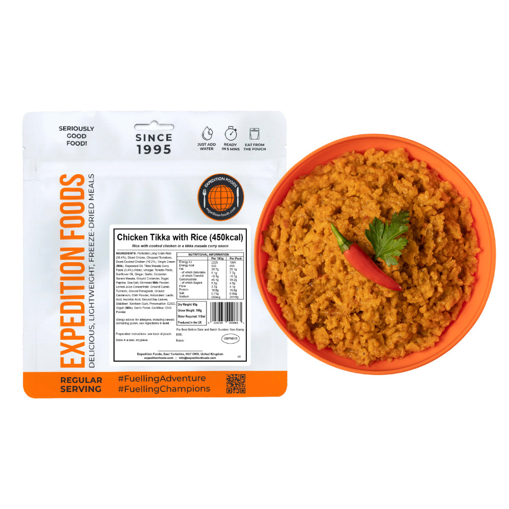 Expedition Foods Chicken Tikka with Rice | Freeze-Dried Meal