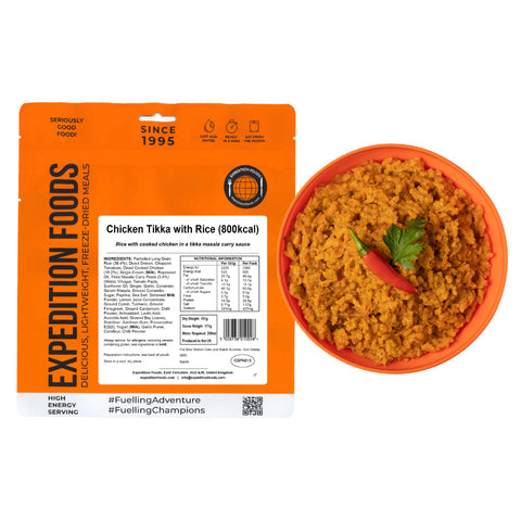 Expedition Foods Chicken Tikka with Rice | Freeze-Dried Meal
