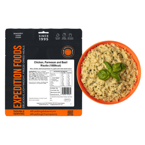 Expedition Foods Chicken, Parmesan and Basil Risotto | Freeze-Dried Meal