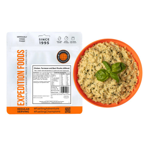 Expedition Foods Chicken, Parmesan and Basil Risotto | Freeze-Dried Meal