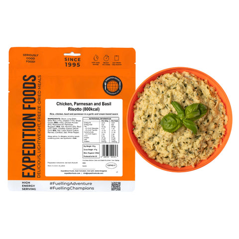 Expedition Foods Chicken, Parmesan and Basil Risotto | Freeze-Dried Meal