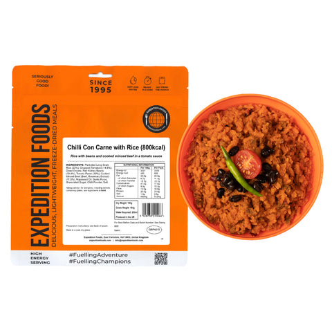 Expedition Foods Chilli Con Carne with Rice | Freeze-Dried Meal