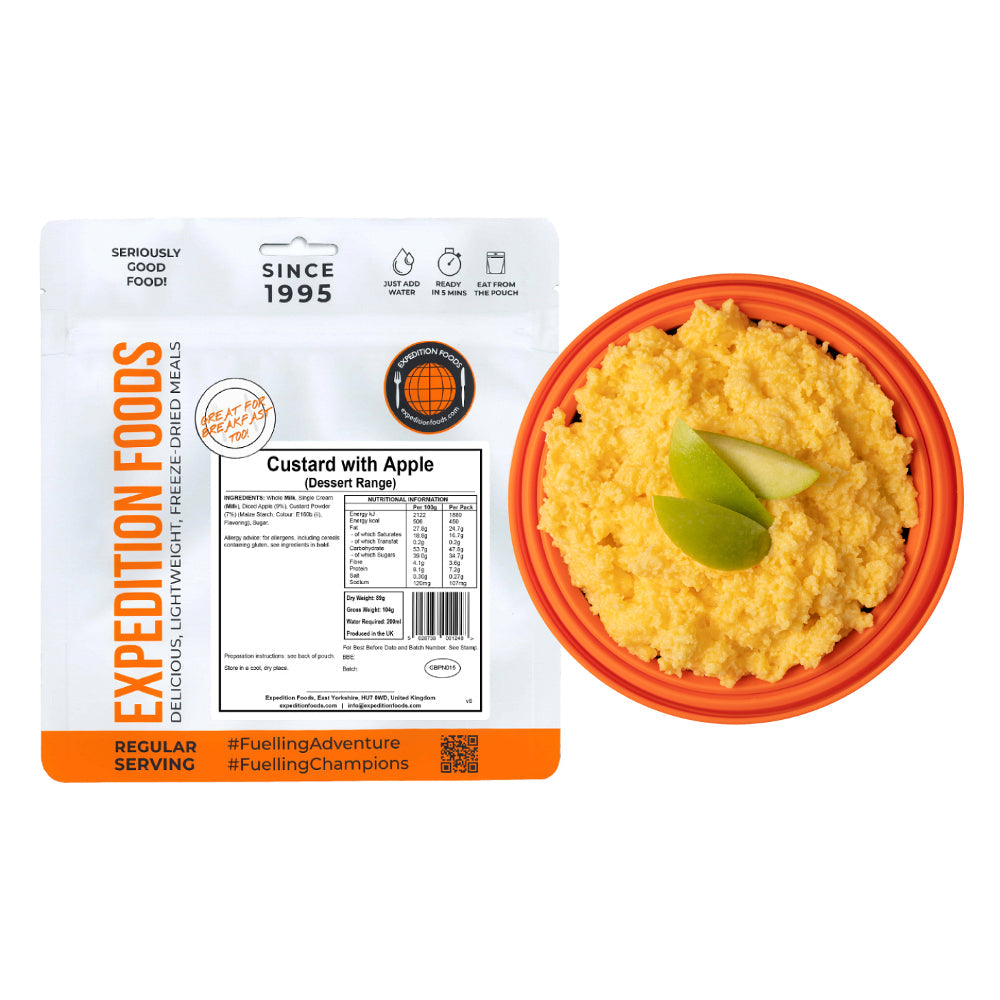 Expedition Foods Custard with Apple (Breakfast/Dessert Range) | Freeze-Dried Meal