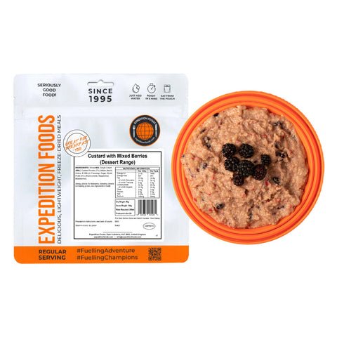 Expedition Foods Custard with Mixed Berries (Breakfast/Dessert Range) | Freeze-Dried Meal