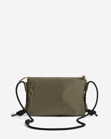 Deep Lichen Green Dozmary Utility Ripstop Crossbody Bag