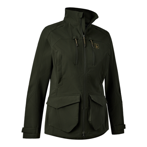 Deerhunter Lady Climate Jacket in green, featuring 37.5® Technology, two chest pockets, and adjustable design for comfort.