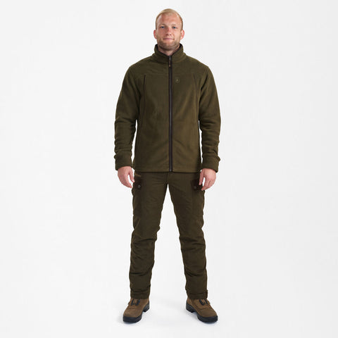 Deerhunter Men's Eagle Fleece Jacket Tarmac Green Hunting, Jacket on sale at Wylie's Outdoor World UK (Full Straight Angle View)