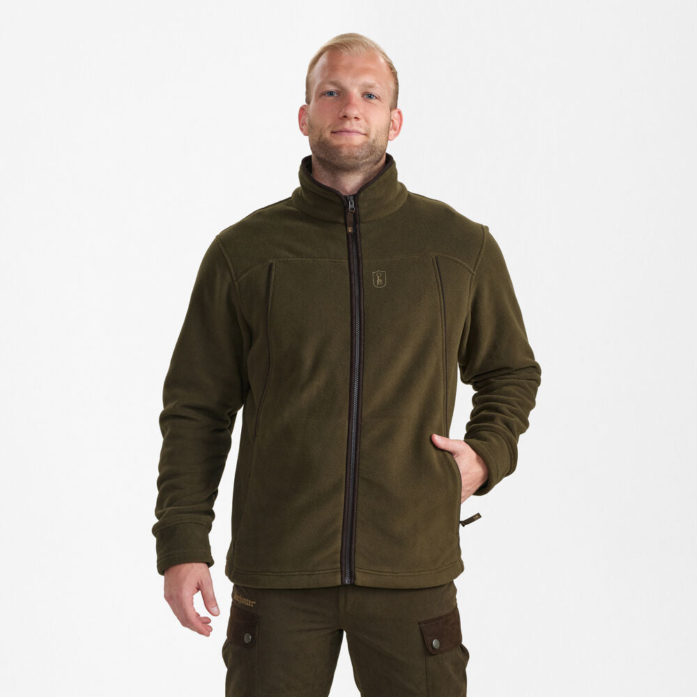 Deerhunter Men's Eagle Fleece Jacket Tarmac Green Hunting, Jacket on sale at Wylie's Outdoor World UK (Straight Angle View)