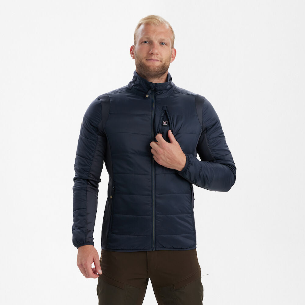 Deerhunter Men's Heat Padded Jacket Dark Blue Hunting, Jacket on sale at Wylie's Outdoor World UK (Straight Angle View)