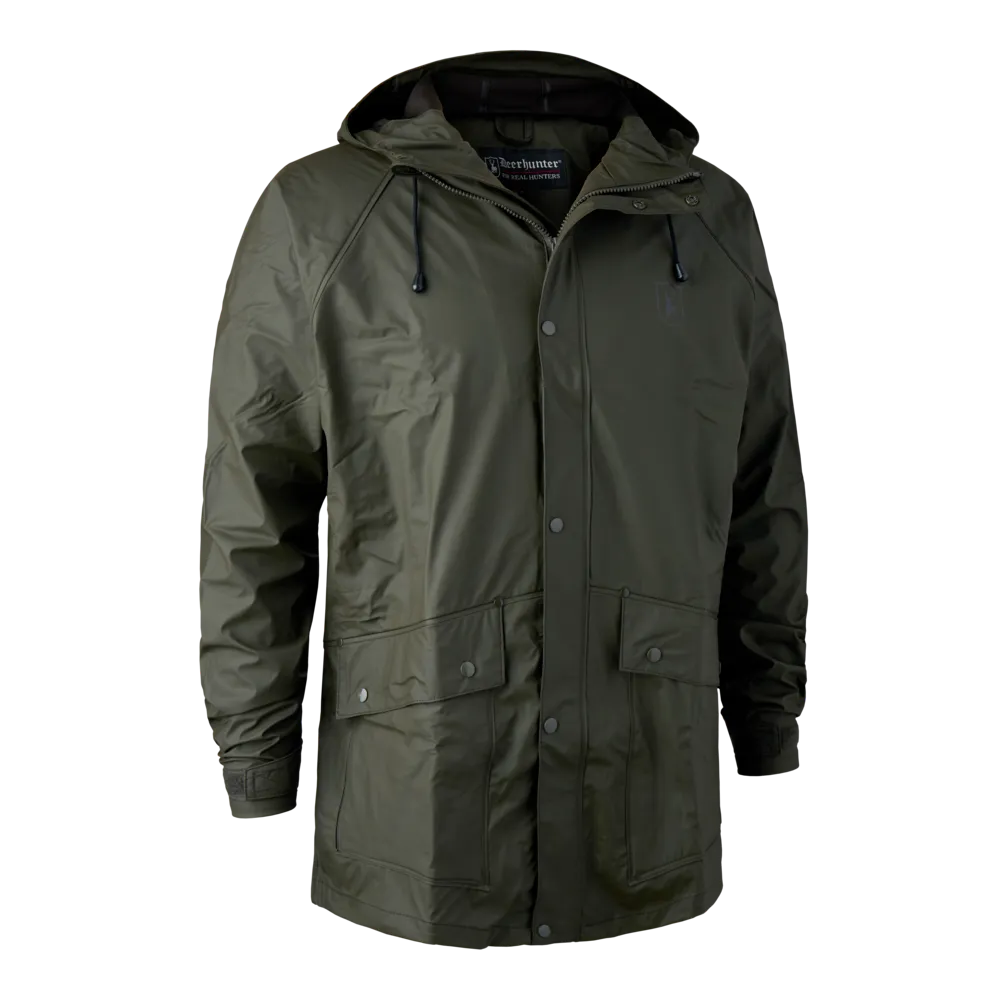 Deerhunter Men's Hurricane Rain Jacket Art Green Hunting, Jacket on sale at Wylie's Outdoor World UK (Front View)