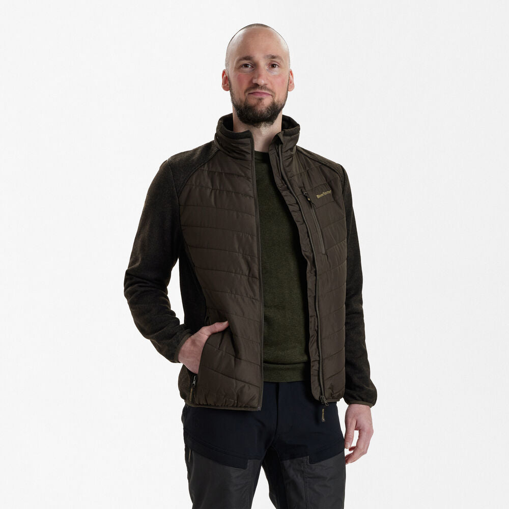 Deerhunter Men's Moor Padded Jacket with Knit Brown Leaf Hunting, Jacket on sale at Wylie's Outdoor World UK