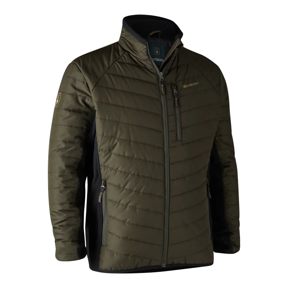 Deerhunter Men's Moor Padded Jacket with softshell Adventure Green Hunting, Jacket on sale at Wylie's Outdoor World UK (Front View)