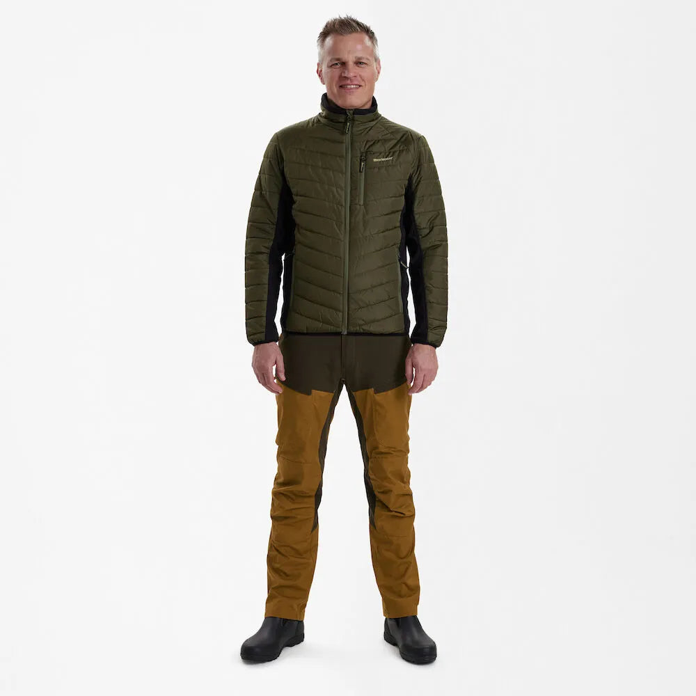 Deerhunter Men's Moor Padded Jacket with softshell Adventure Green Hunting, Jacket on sale at Wylie's Outdoor World UK (Full Angle View)