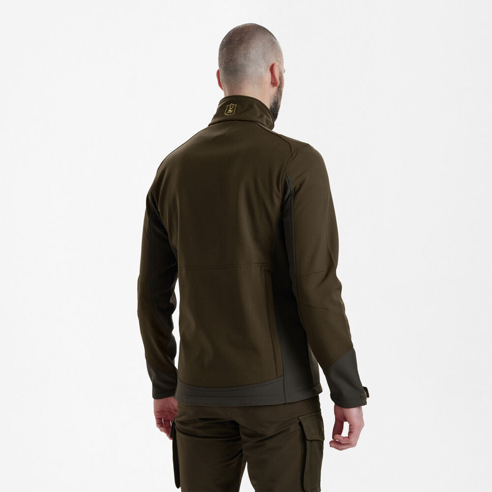 Deerhunter Men's Rogaland Softshell Jacket Fallen Leaf Hunting, Jacket on sale at Wylie's Outdoor World UK (Side Straight Angle View)