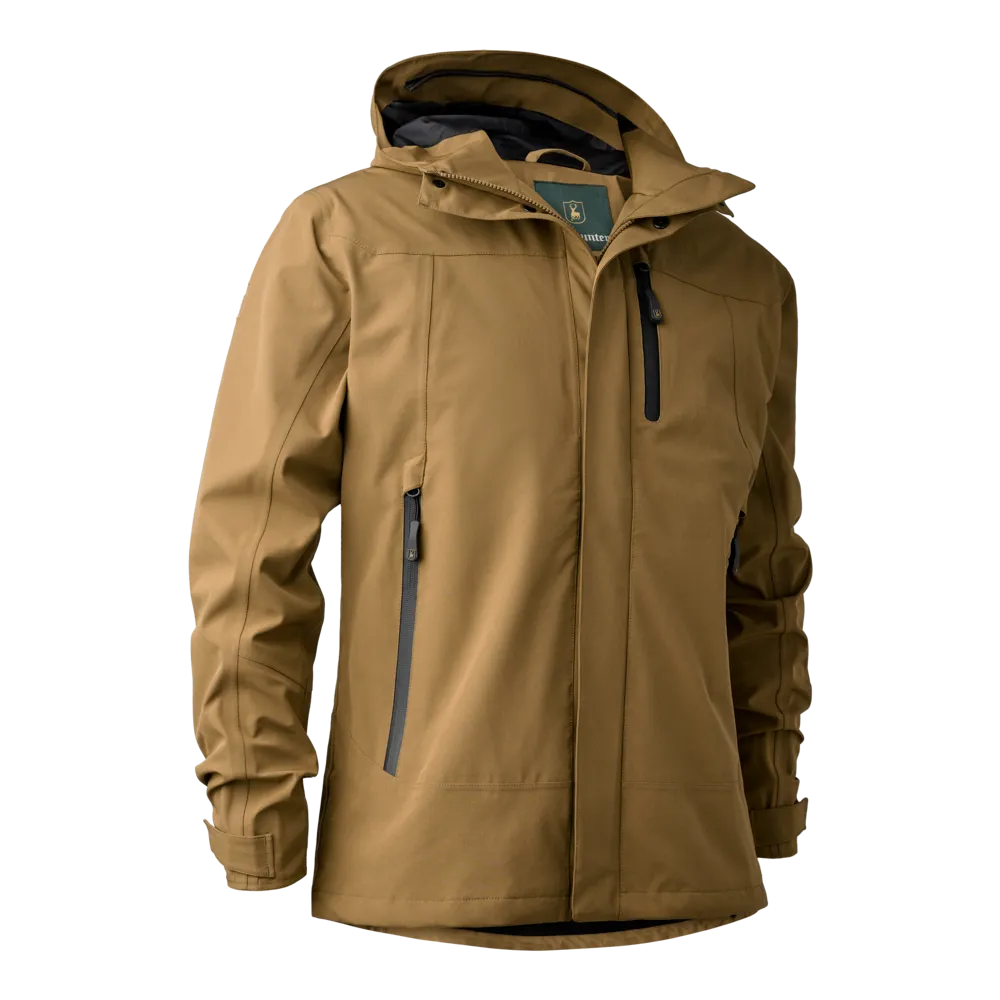 Deerhunter Men's Sarek Shell Jacket with hood Butternut Hunting, Jacket on sale at Wylie's Outdoor World UK (Front View)