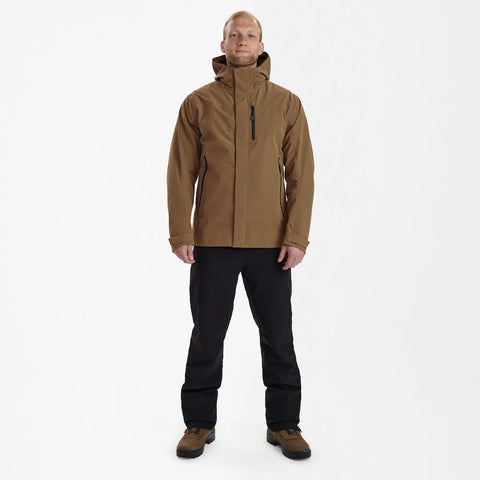 Deerhunter Men's Sarek Shell Jacket with hood Butternut Hunting, Jacket on sale at Wylie's Outdoor World UK (Full Angle View)