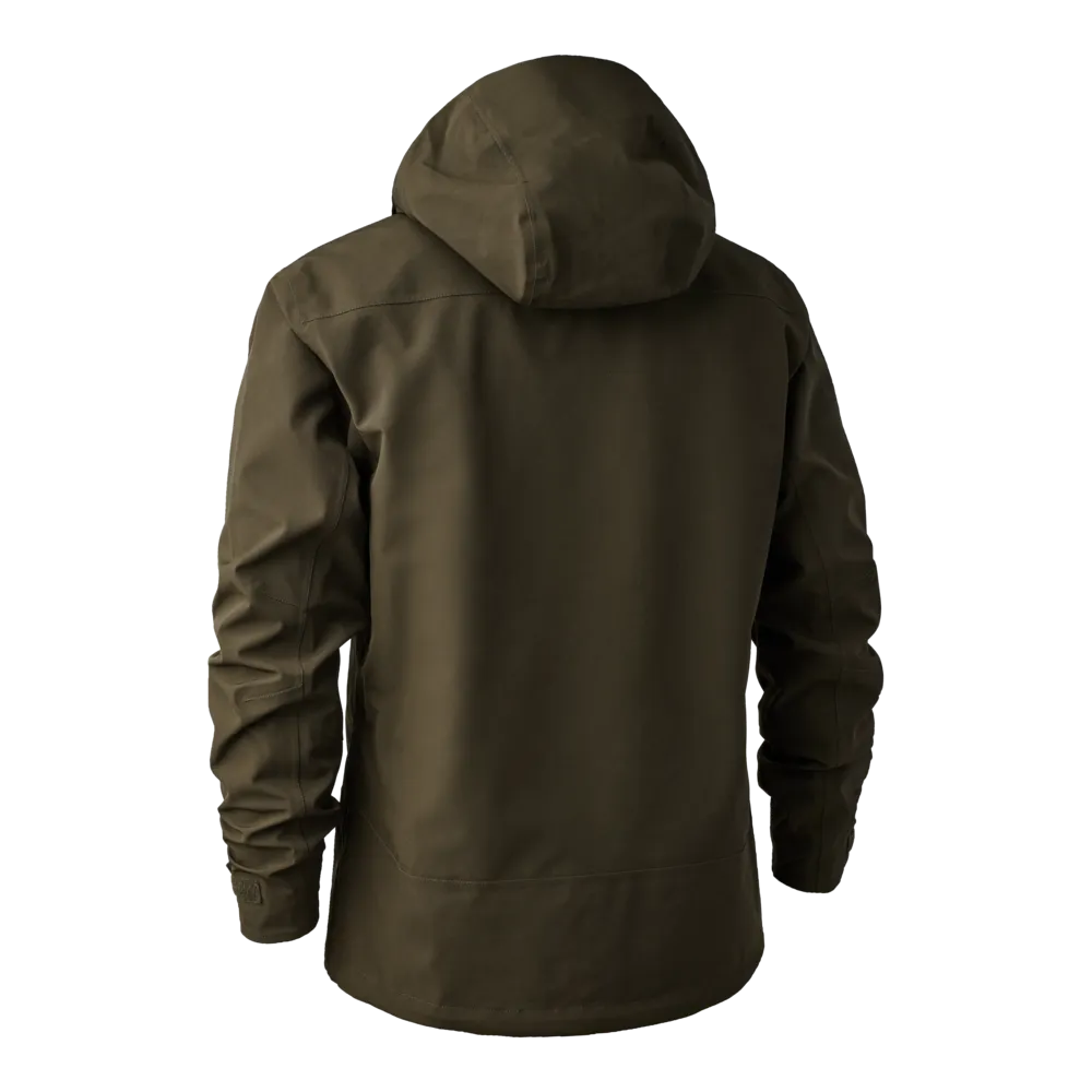 Deerhunter Men's Sarek Shell Jacket with hood Fallen Leaf Hunting, Jacket on sale at Wylie's Outdoor World UK (Back View)