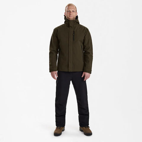 Deerhunter Men's Sarek Shell Jacket with hood Fallen Leaf Hunting, Jacket on sale at Wylie's Outdoor World UK (Full Angle View)