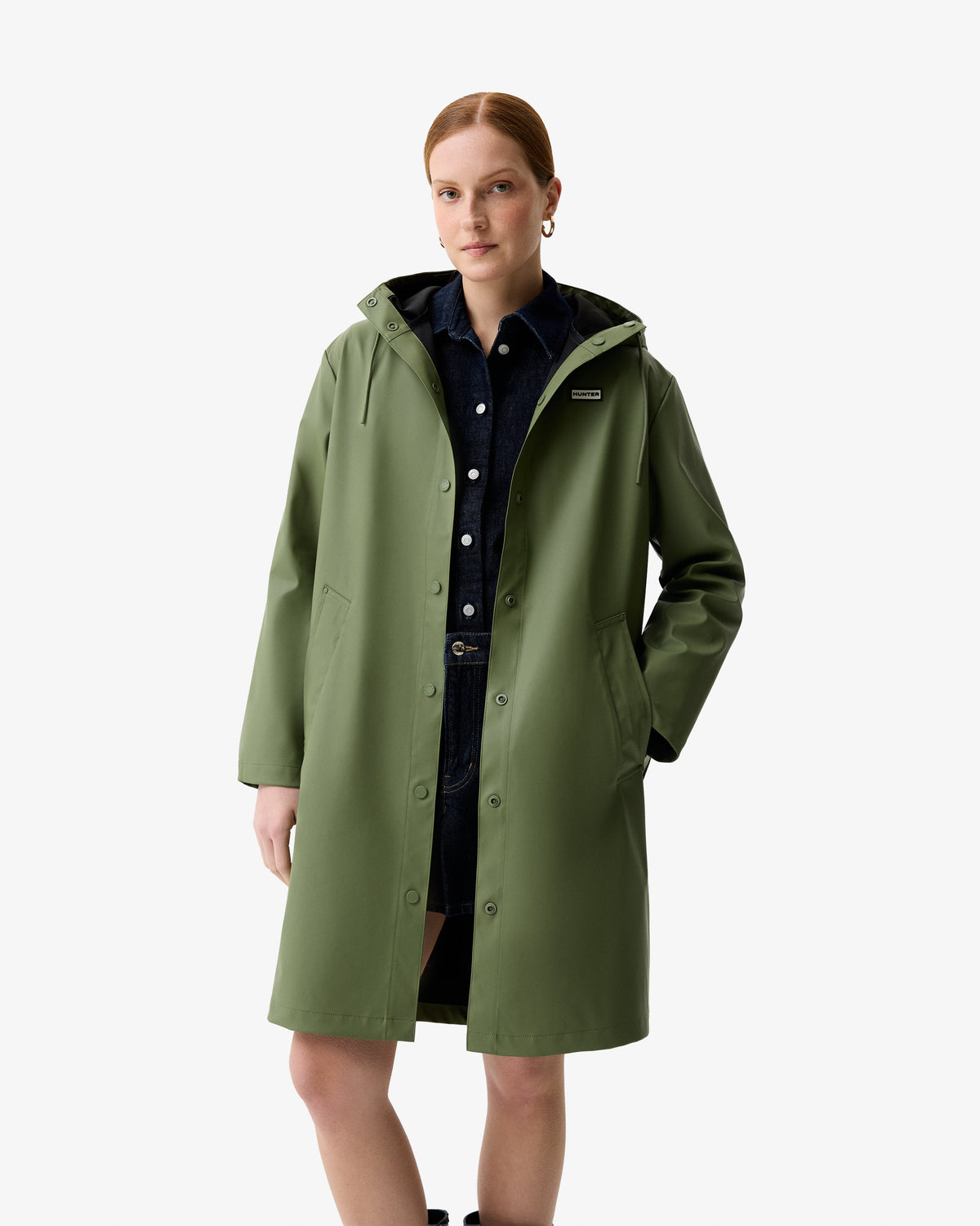 Women's Olive Ellis PU Raincoat