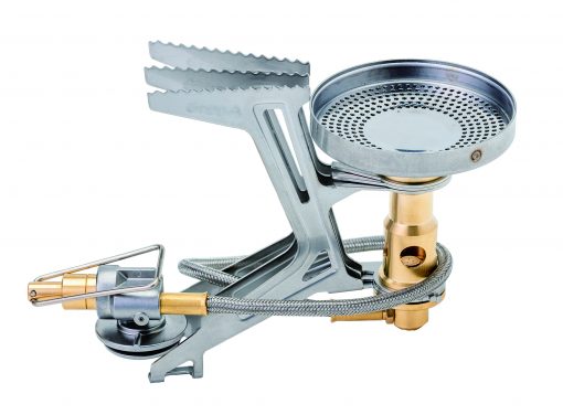 Portable camping stove with a white background