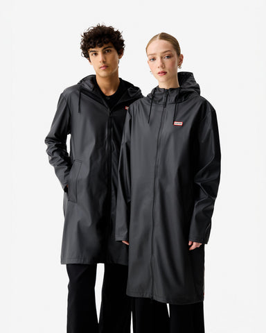 Unisex Black Downpour Andrea PU Rain Coat