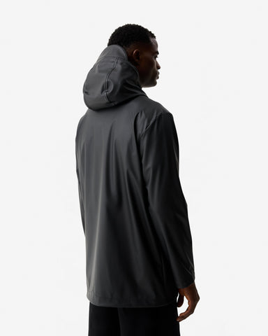 Unisex Black Downpour Jo PU Rain Parka