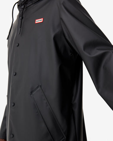 Unisex Black Downpour Jo PU Rain Parka