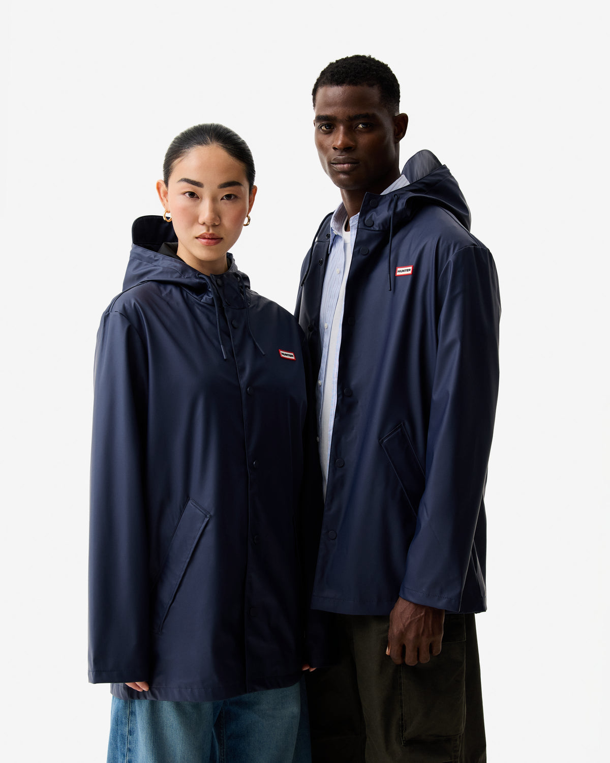 Unisex Night Sky Downpour Jo PU Rain Parka
