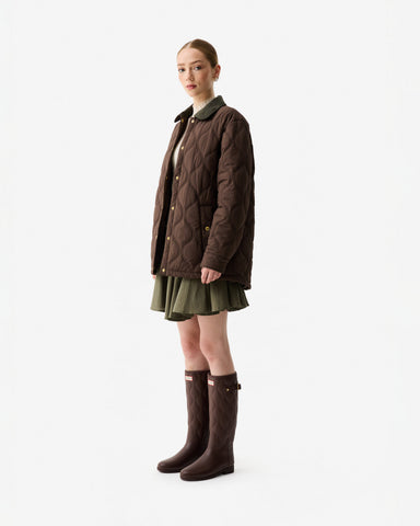 Women's Chocolate Brown Witton Quilted Shacket