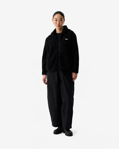 Women's Black Bonelle Borg Fleece Hoodie