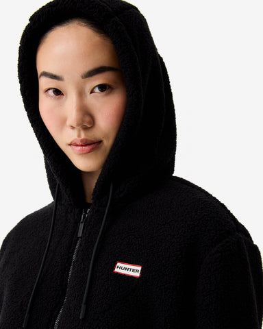 Women's Black Bonelle Borg Fleece Hoodie