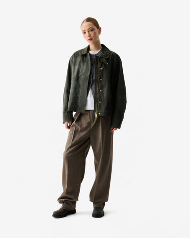 Women’s Kambaba Green Leith Oversized Waxed Jacket