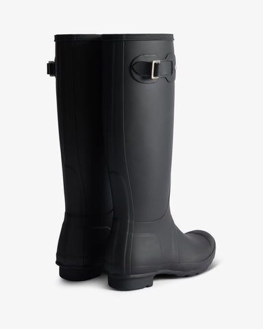 Women's Black Tartan Lining Tall Wellington Boot