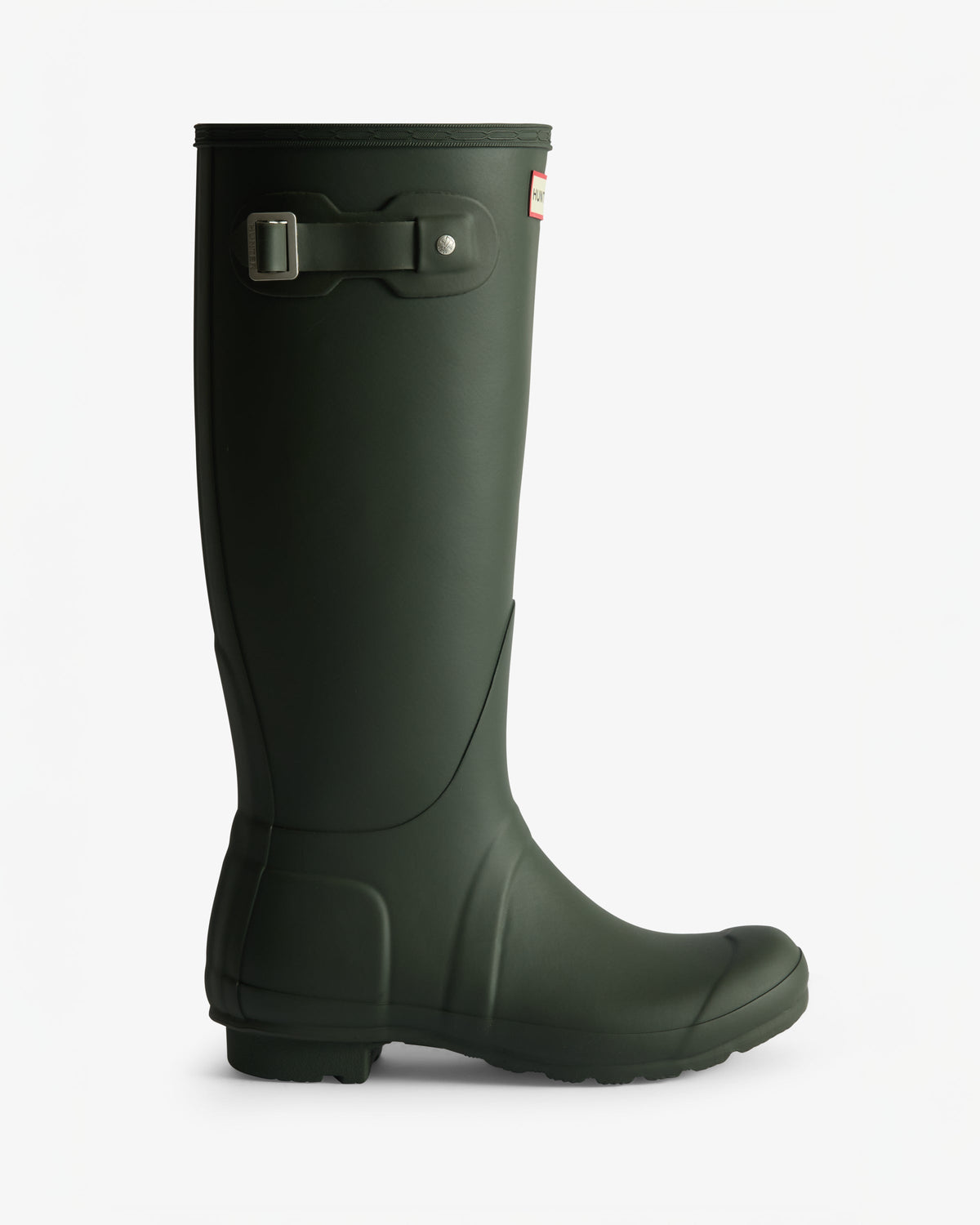 Women's Dark Olive Tartan Lining Tall Wellington Boot