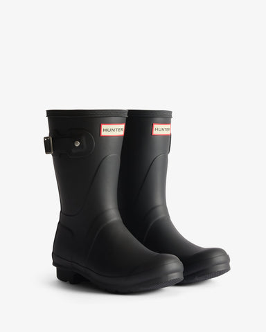 Women's Tartan Lining Short Wellington Boot