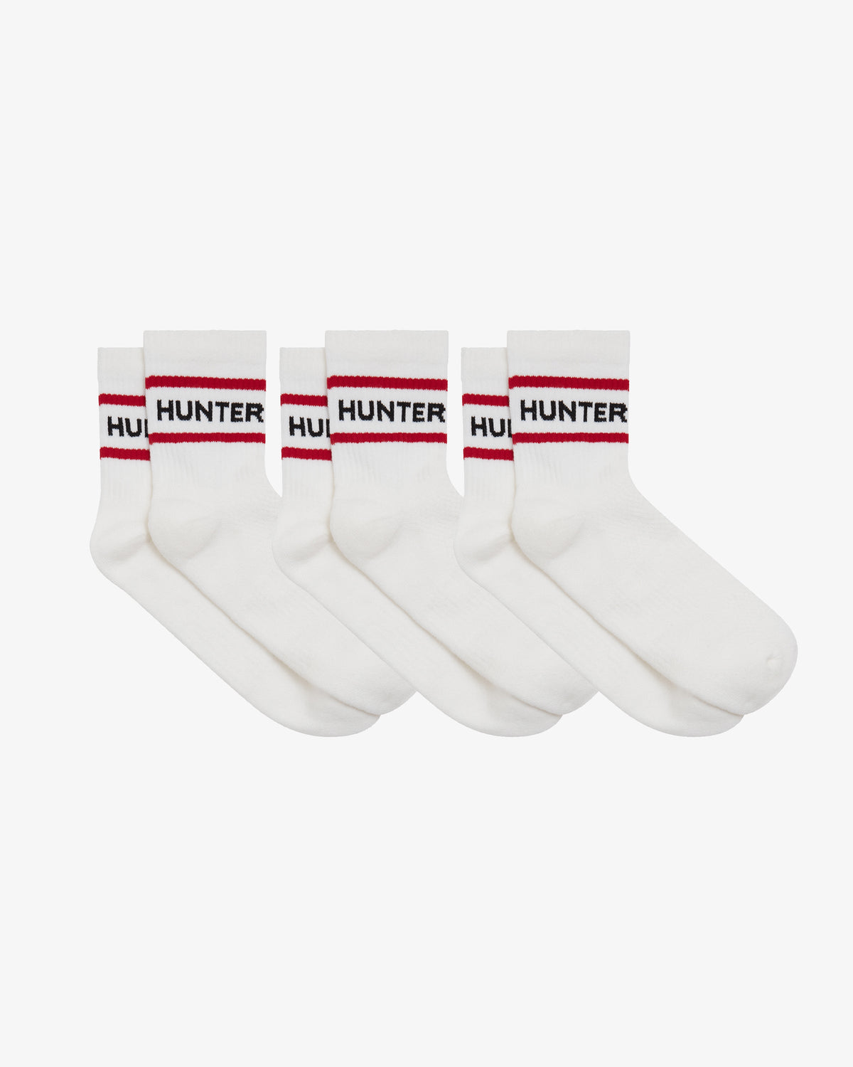 White Unisex 3-Pack Heritage Ankle Socks