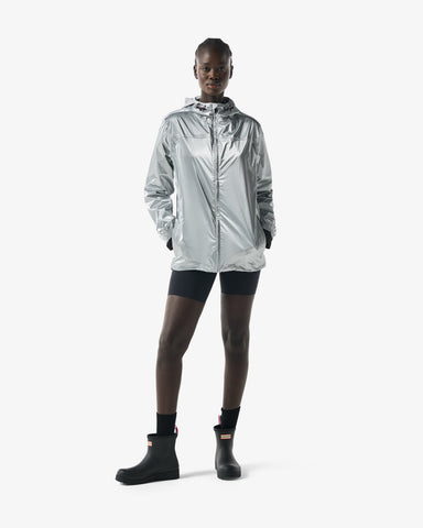 Unisex Silver Play Packable Shell Rain Jacket
