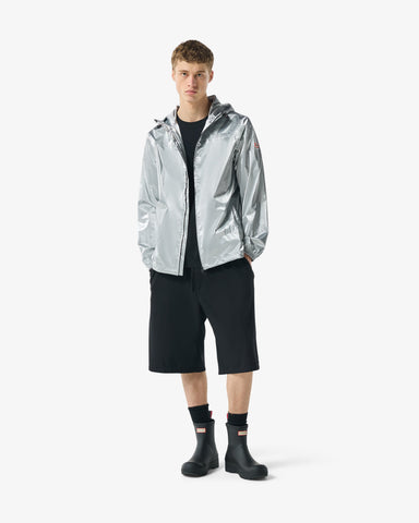 Unisex Silver Play Packable Shell Rain Jacket