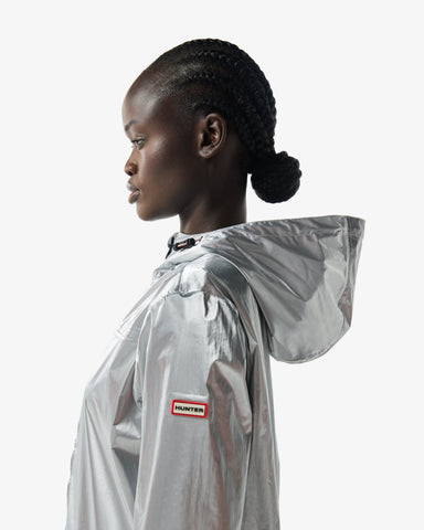 Unisex Silver Play Packable Shell Rain Jacket