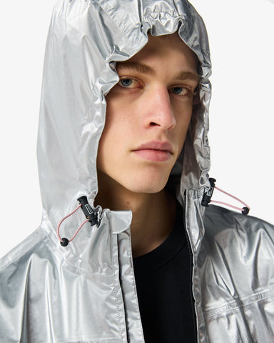 Unisex Silver Play Packable Shell Rain Jacket