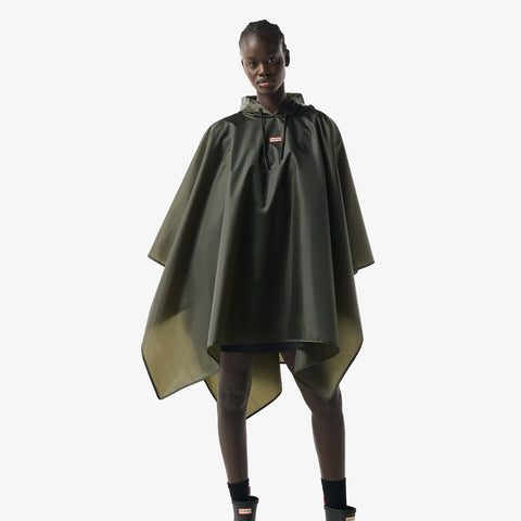 Unisex Kambaba Green Packable Poncho