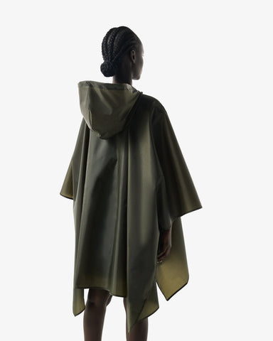 Unisex Kambaba Green Packable Poncho