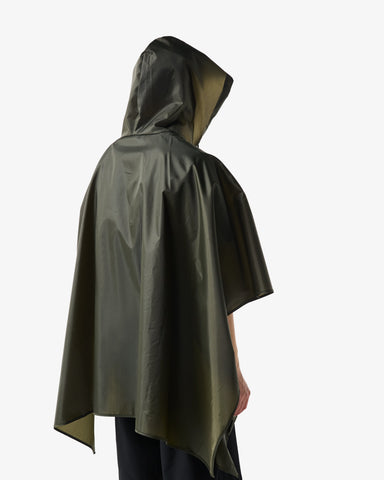 Unisex Kambaba Green Packable Poncho