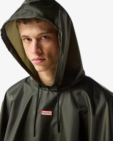 Unisex Kambaba Green Packable Poncho