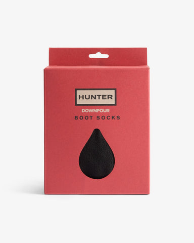 Black Recycled Downpour Fleece Short Boot Socks